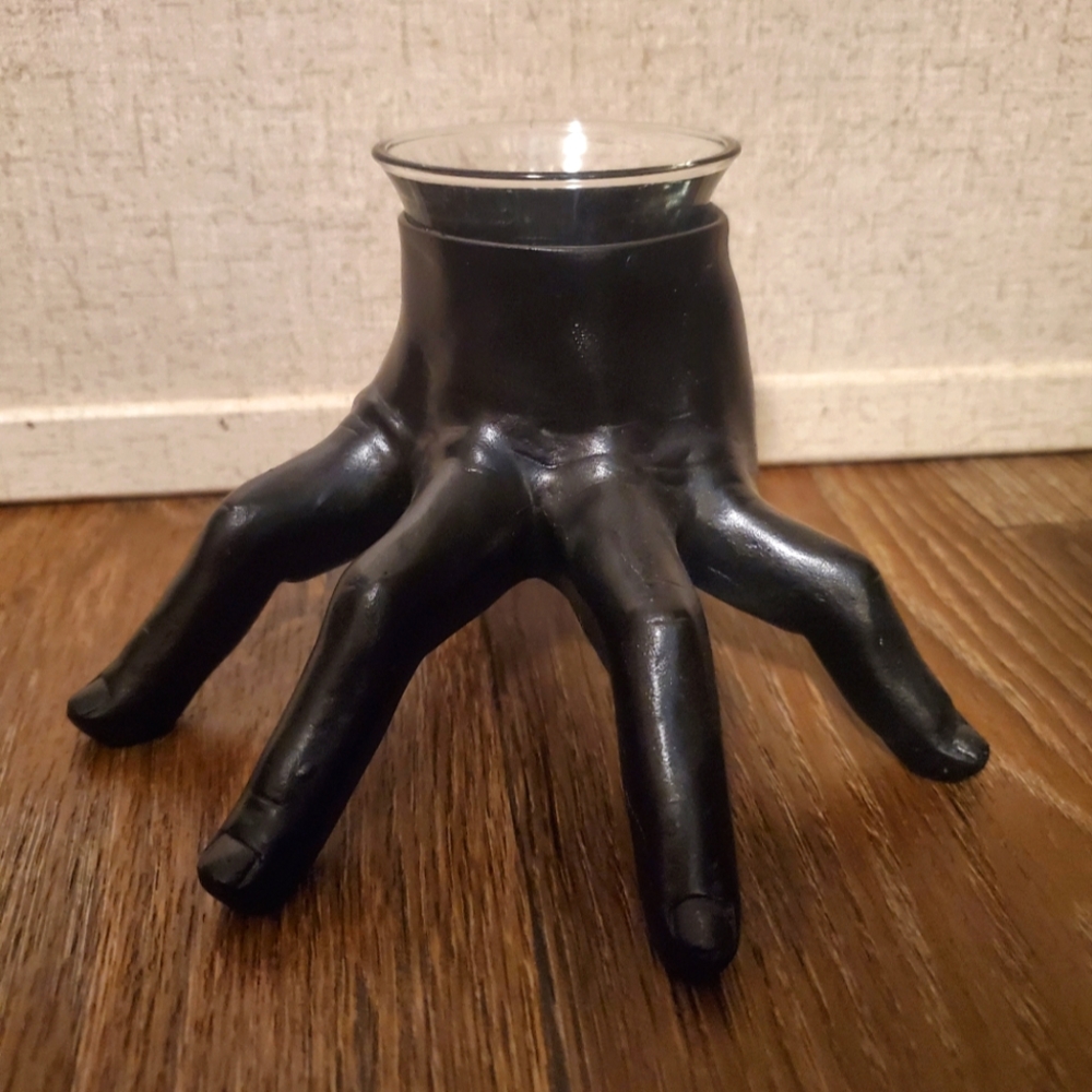 Halloween hand candle holder